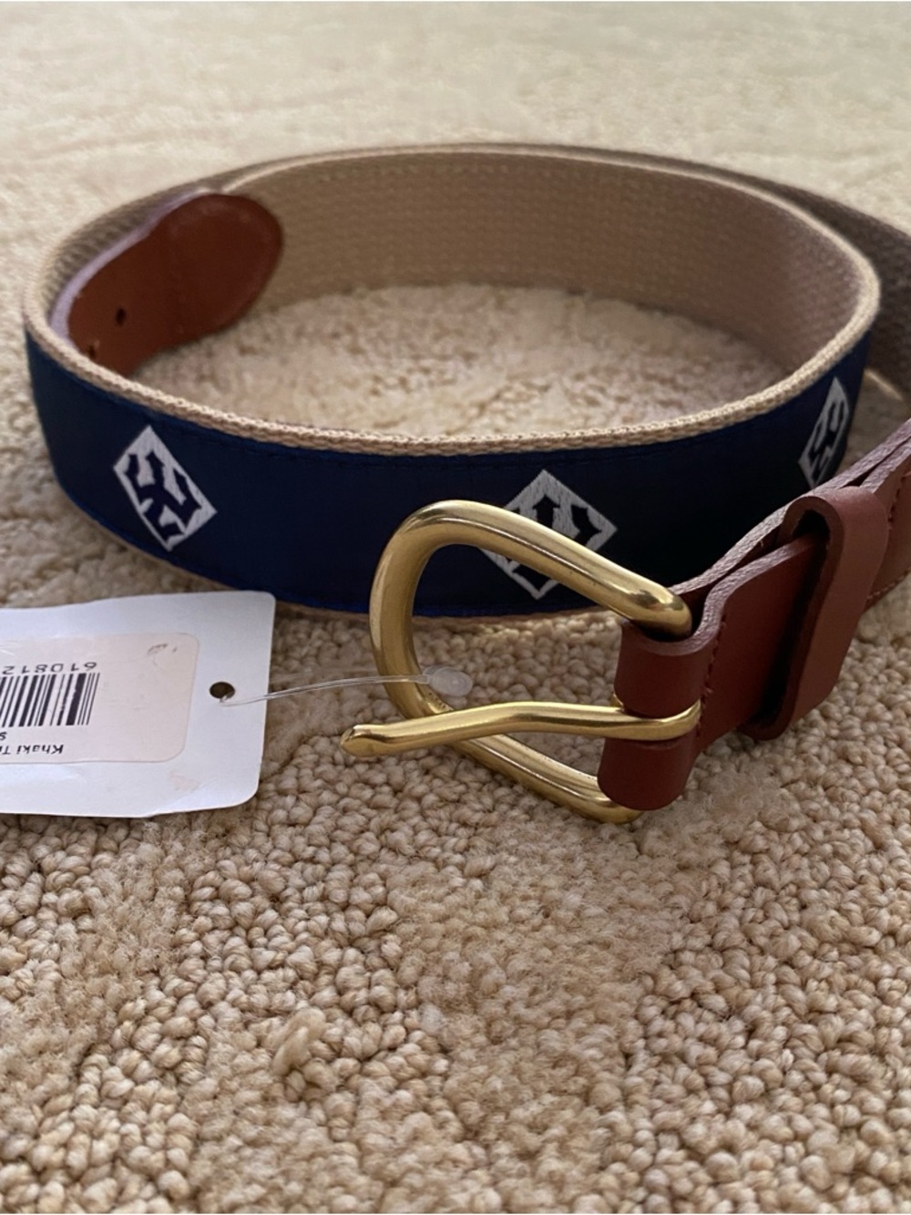 Washington & Lee University Trident Leather Golf Dress Men’s Belt Woven 34W
